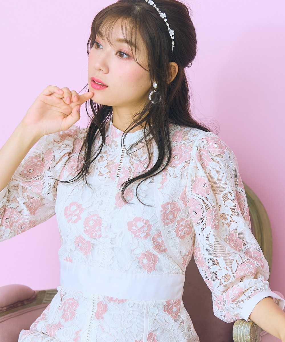 大きいサイズ＞レース花柄ワンピース marun 通販【ニッセン】