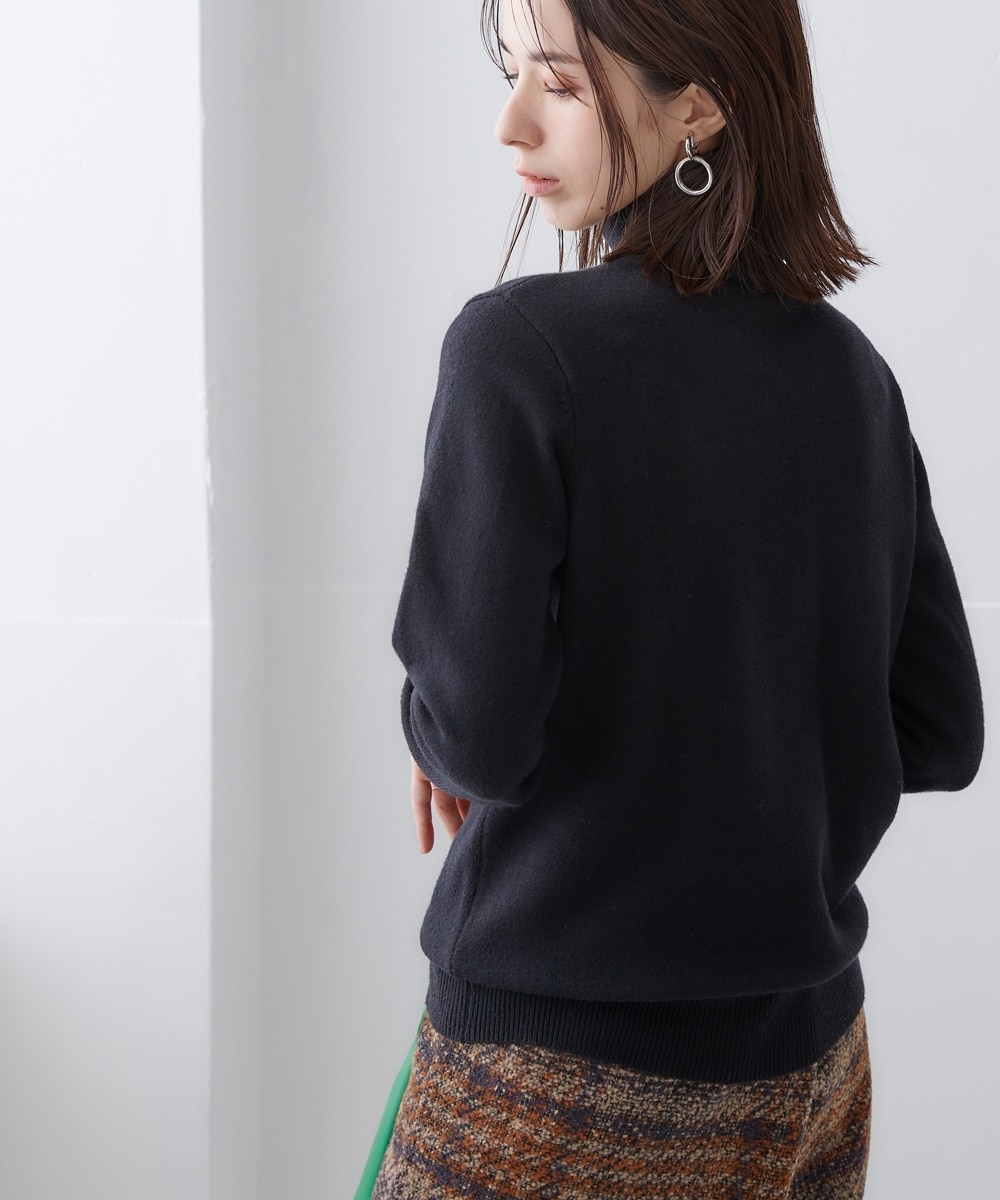 洗えるタートルネックニット【毛玉になりにくいふんわりもちもち素材