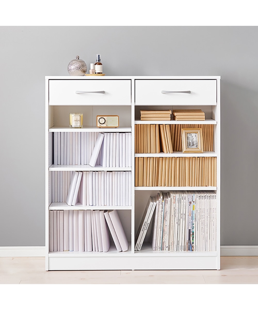 1cmピッチ引き出し付き大容量ブックラック 通販【ニッセン】