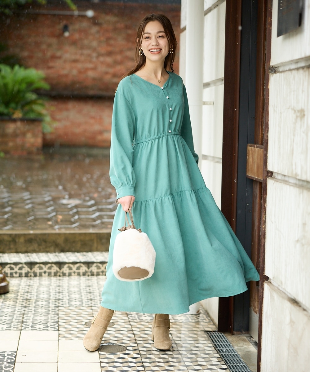 大きいサイズ ティアードロングワンピース 通販【ニッセン】