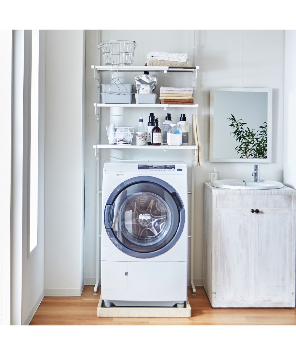 ハンガーバー付き突っ張り伸縮ランドリーラック 通販【ニッセン】