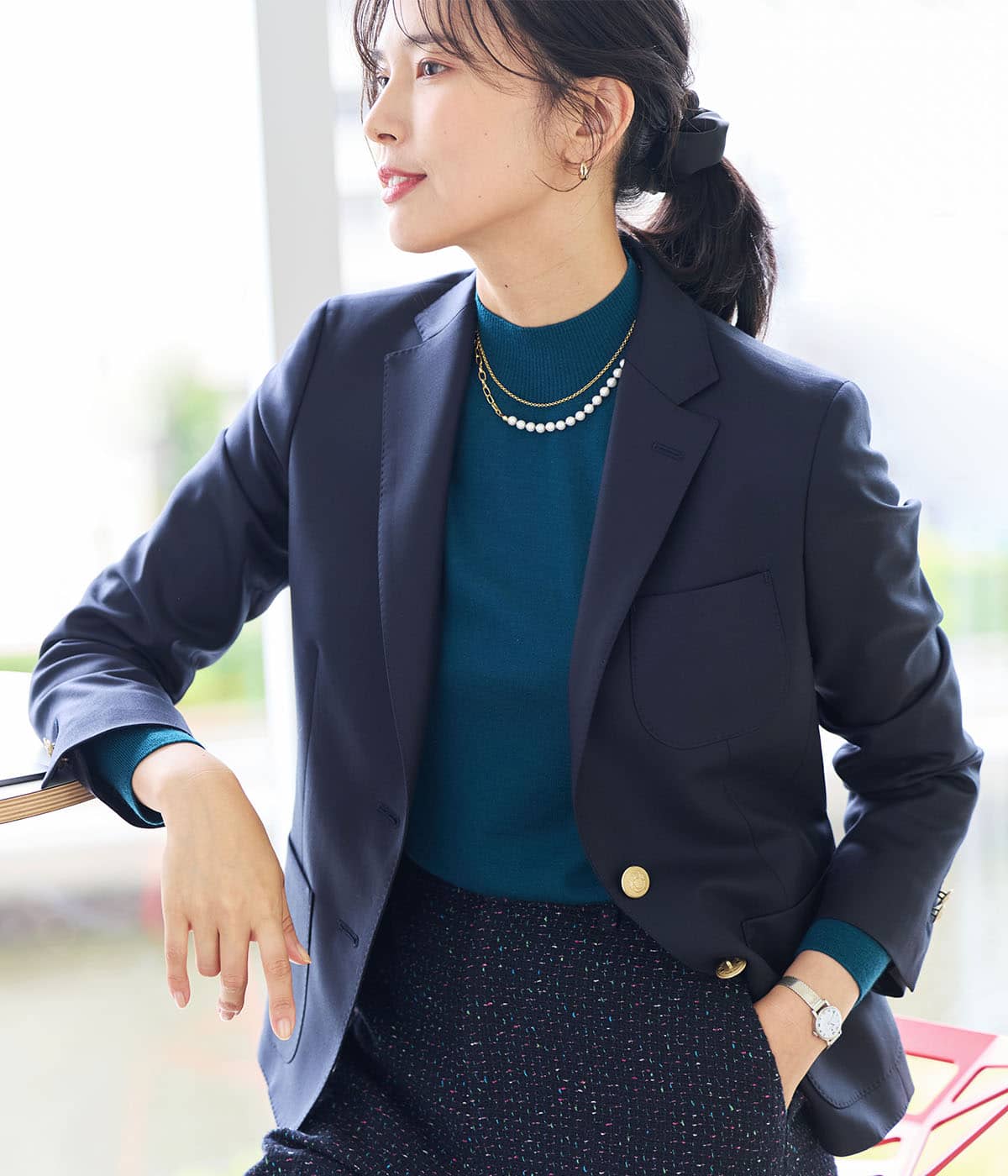 PREMIUM CLOTH Beyond 2釦シングルブレストブレザー(60076269-2025