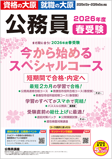 公務員講座 国家一般職・地方上級・市役所 パンフレットダウンロード