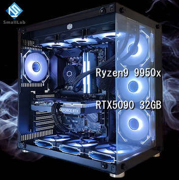AMD Ryzen9 9950x ／ RTX5090 32GB ガラス2面ATX ゲーミングPC