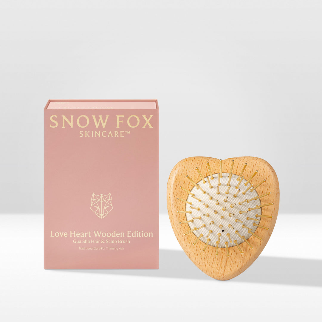 ヘアブラシ・コーム FOX Love Heart Wooden Edition Gua Sha Hair