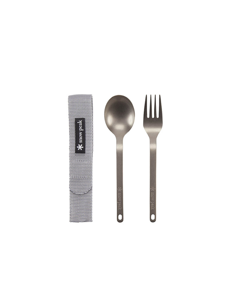Snow Peak Titanium Fork & Spoon Set | Snow Peak