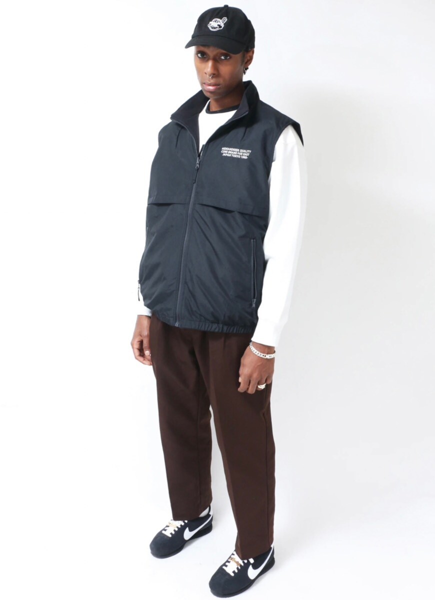 Nylon Zip Vest ＜24SS＞ ナイロンベスト-ハイドアンドシーク 通販