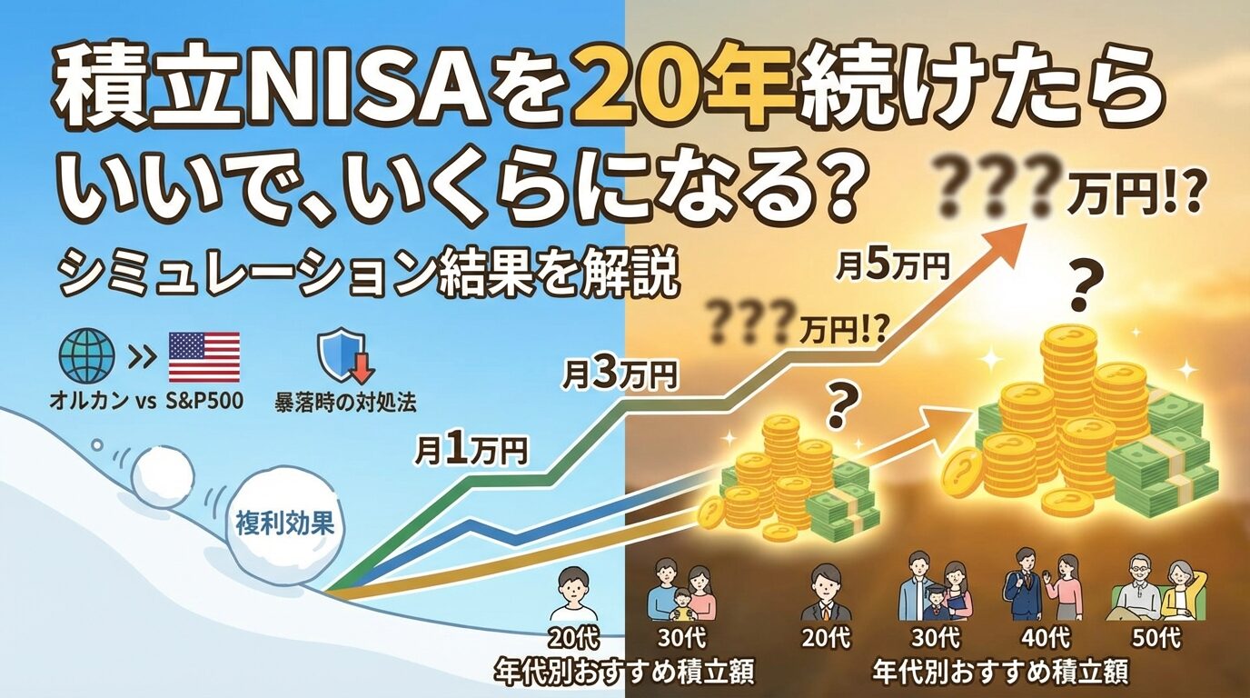 積立NISAを20年続けたらいくらになる？シミュレーション結果を解説