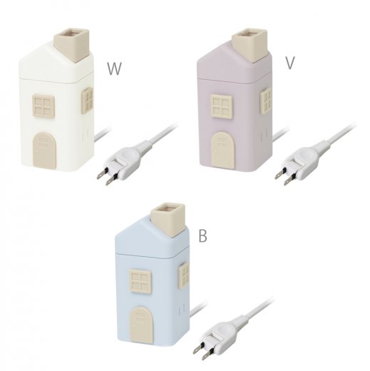 えんとつ屋根のコンセントハウス 2m AC6個口 USB−A×3