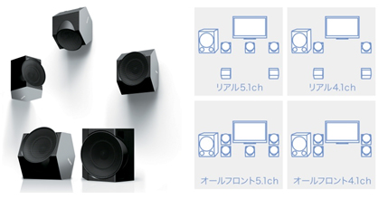 TV前にすっきり設置 高さ5cmのスリムなサウンドバーなどホームシアター