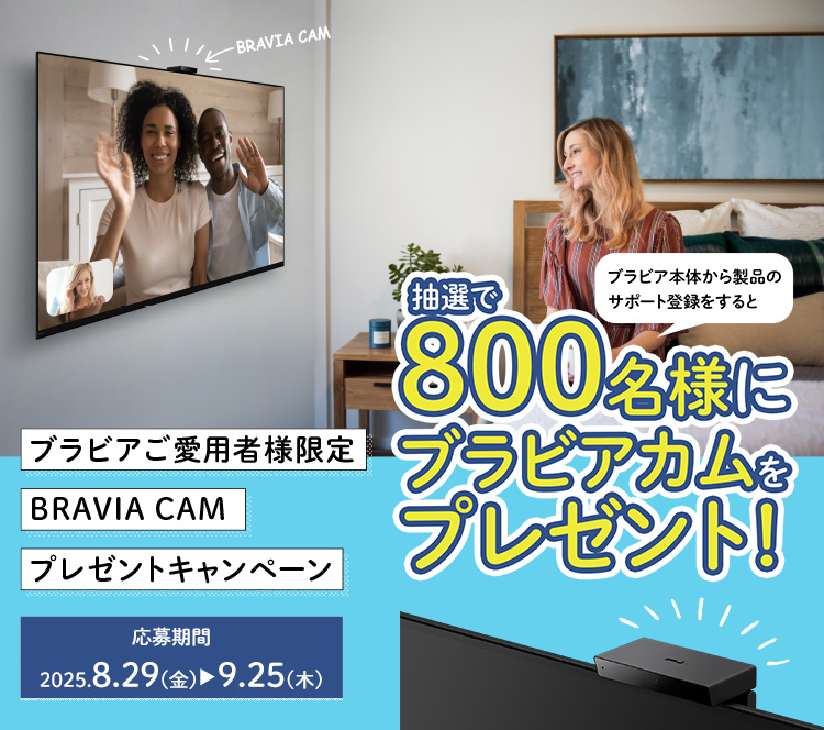 ブラビアご愛用者様限定BRAVIA CAMプレゼントキャンペーン | テレビ