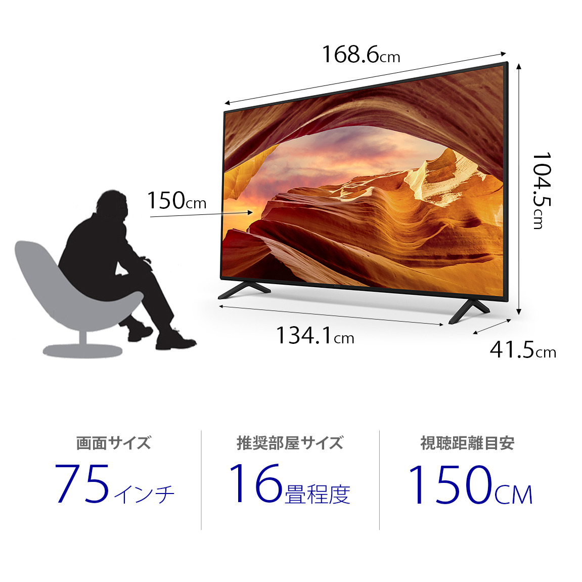 ジャンク品】SONY ブラビア 75型 画面ひび割れ ジャンク品】SONY