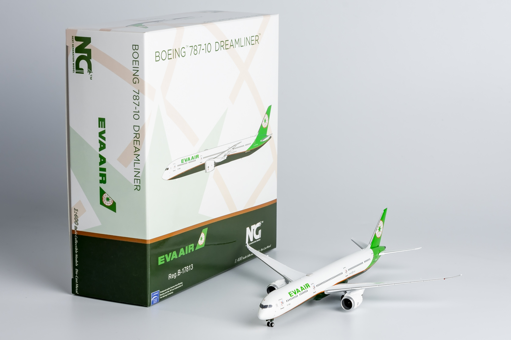 ScaleModelStore.com :: NG Models 1:400 - 56021 - EVA Air Boeing 787-10