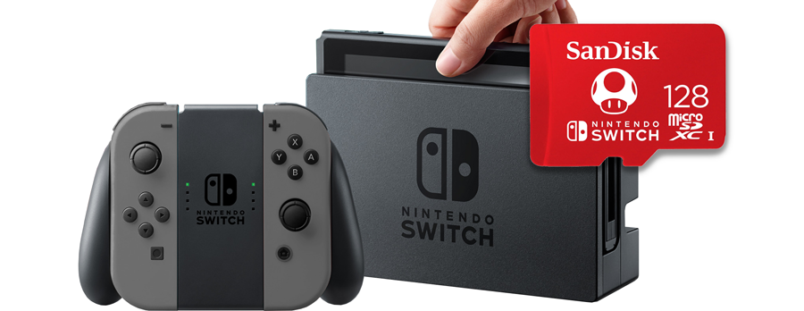 Nintendo Switch Console Grey Official UK Gaming Console and 128GB