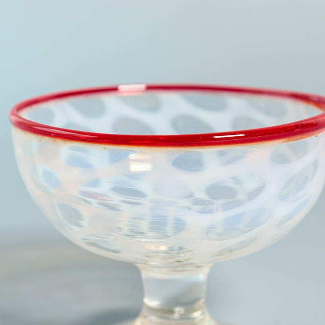 赤縁水玉文碗形氷コップ [g006] – 青梵ギャラリー