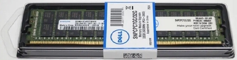 Kingston KTH-PL424/32G 32GB PC4-19200 DDR4-2400Mhz 2Rx4 ECC Memory
