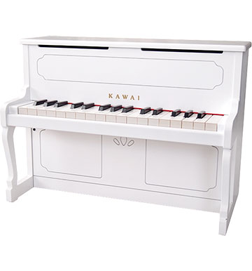河合楽器 アップライトピアノ ホワイト｜ミニピアノ販売30周年記念おもちゃ