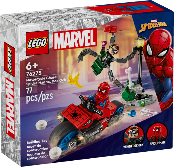76275 Motorcycle Chase: Spider-Man vs. Doc Ock | Safari Ltd®