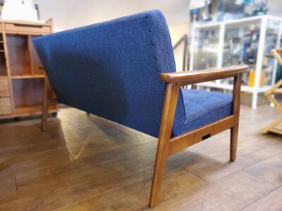 ☆karimoku60 カリモク60 Kチェア 2シーター オットマン タープブルー