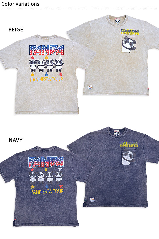 ロックパンダFrom Hell パウダー加工半袖Tシャツ PANDIESTA JAPAN
