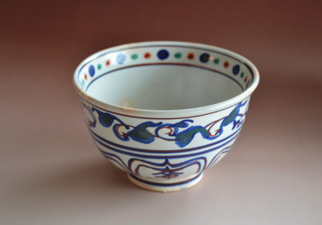 Antique Sam's Collection色絵安南茶碗 松古窯 佐久間勝山作