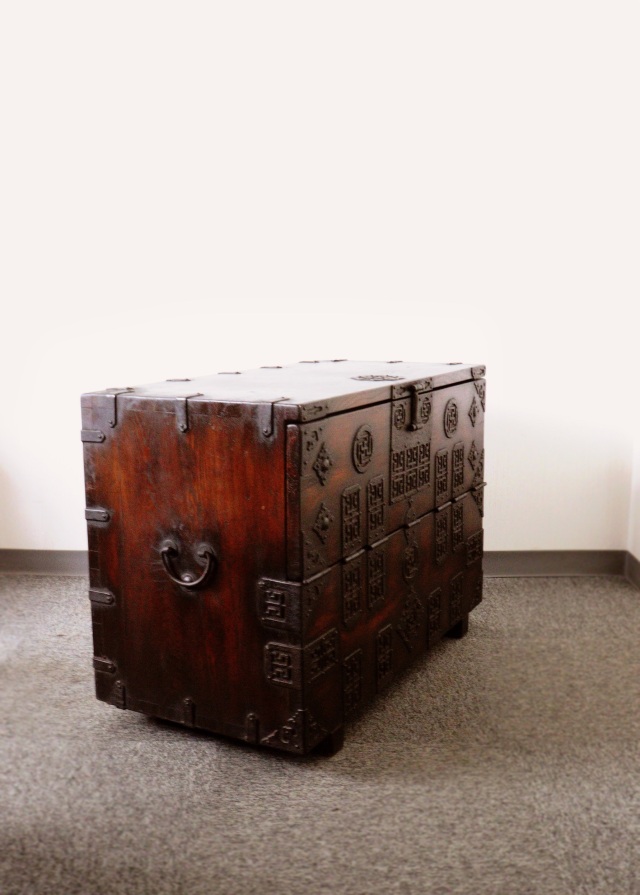 李朝箪笥 李朝バンダジ パンダジ韓国アンティーク家具 中サイズ 幅850