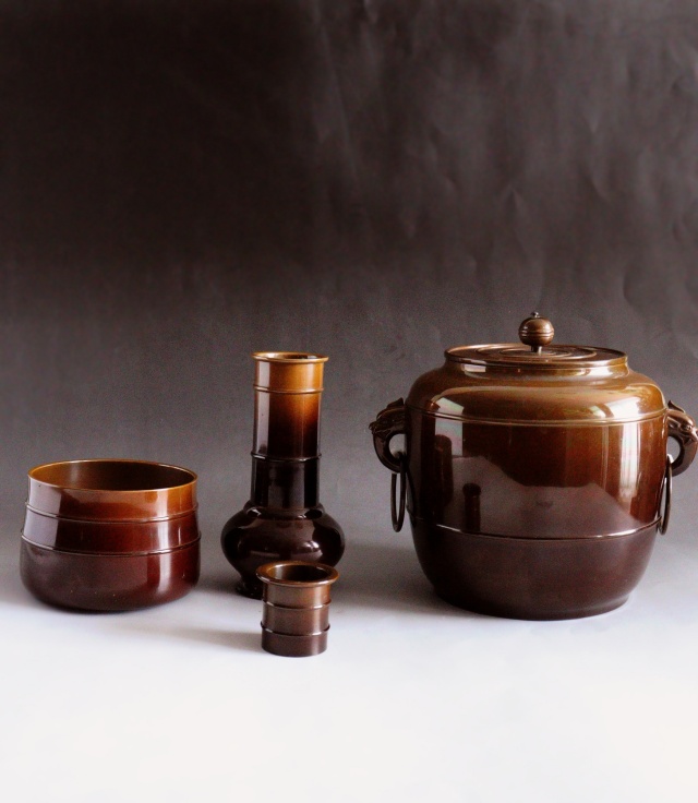 未使用 茶道具 金工師 宗禅造 鎚起 銅製 銚子 染付替蓋付 共箱 2026年