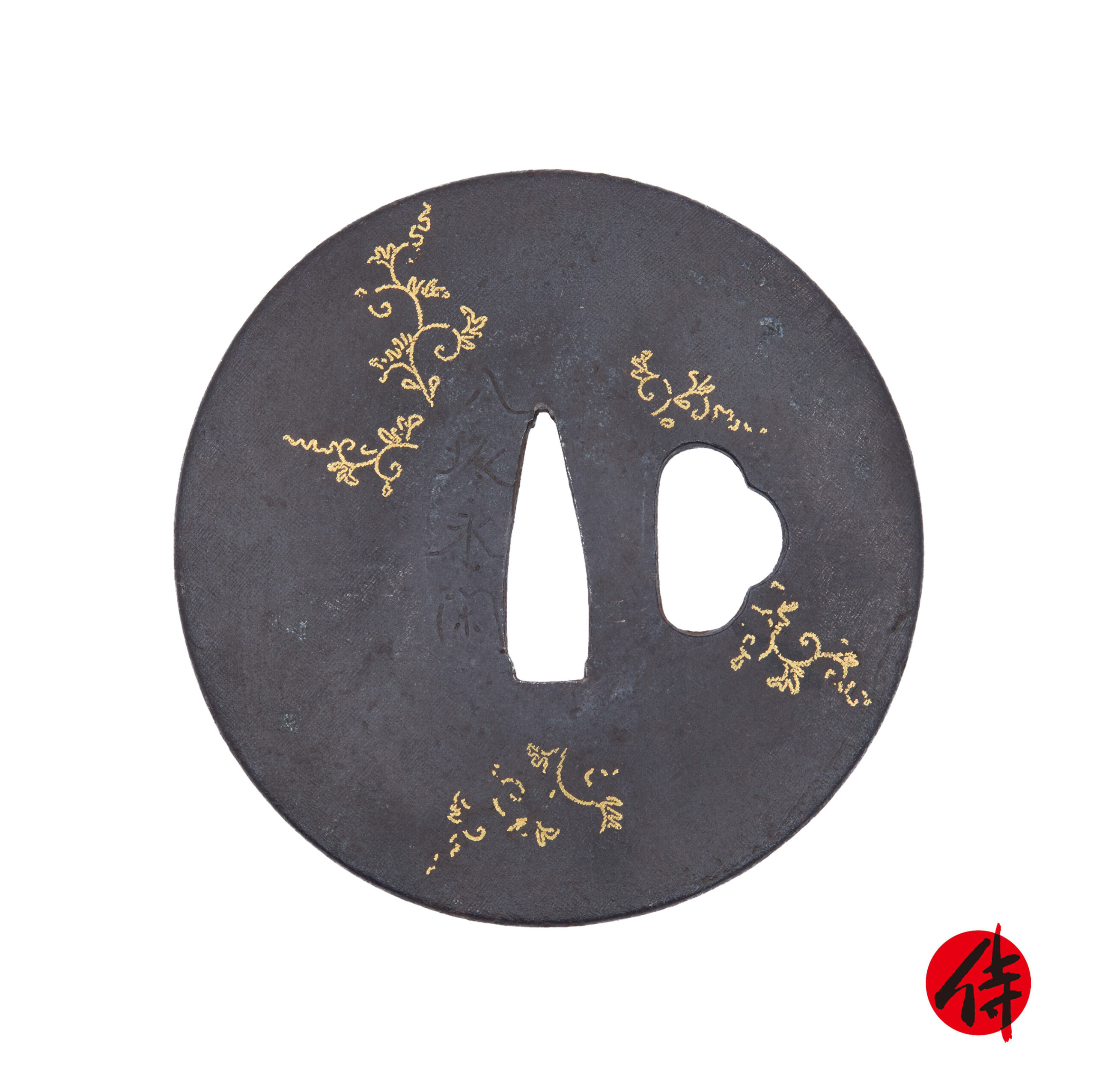 MId Edo period antique Tsuba for Samurai Sword with Nihon Tousougu