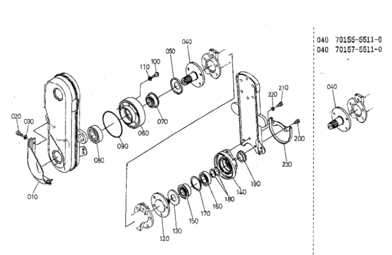 クボタ 純正 ロータリー用 ベアリングケースパーツ［］- サンセイイー
