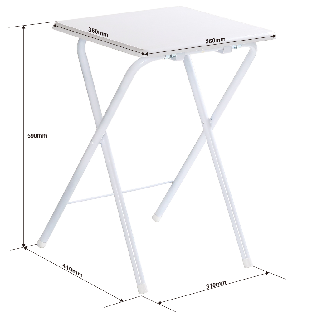 4本セット】折りたたみサイドテーブル（ホワイト） / 全自動麻雀卓