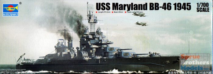 TRP05770 1:700 Trumpeter USS Maryland BB-46 1945 - Sprue Brothers
