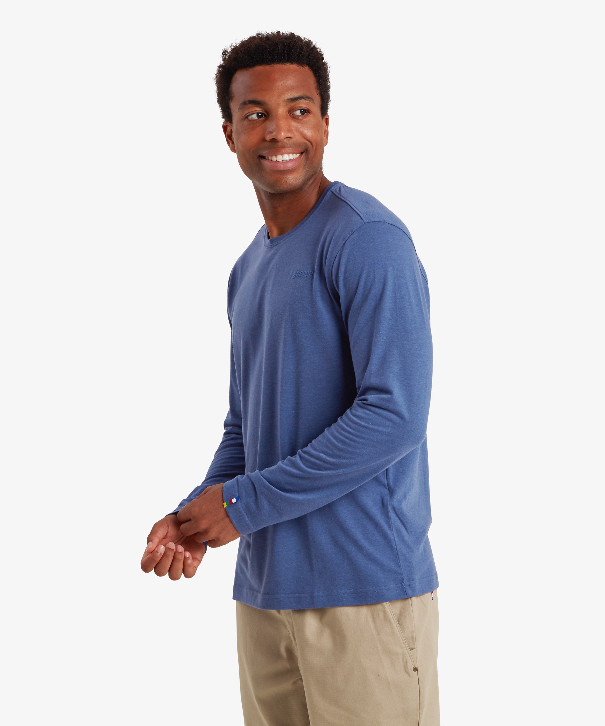 Men's Bali Long Sleeve Crew Blue | Sherpa Adventure Gear