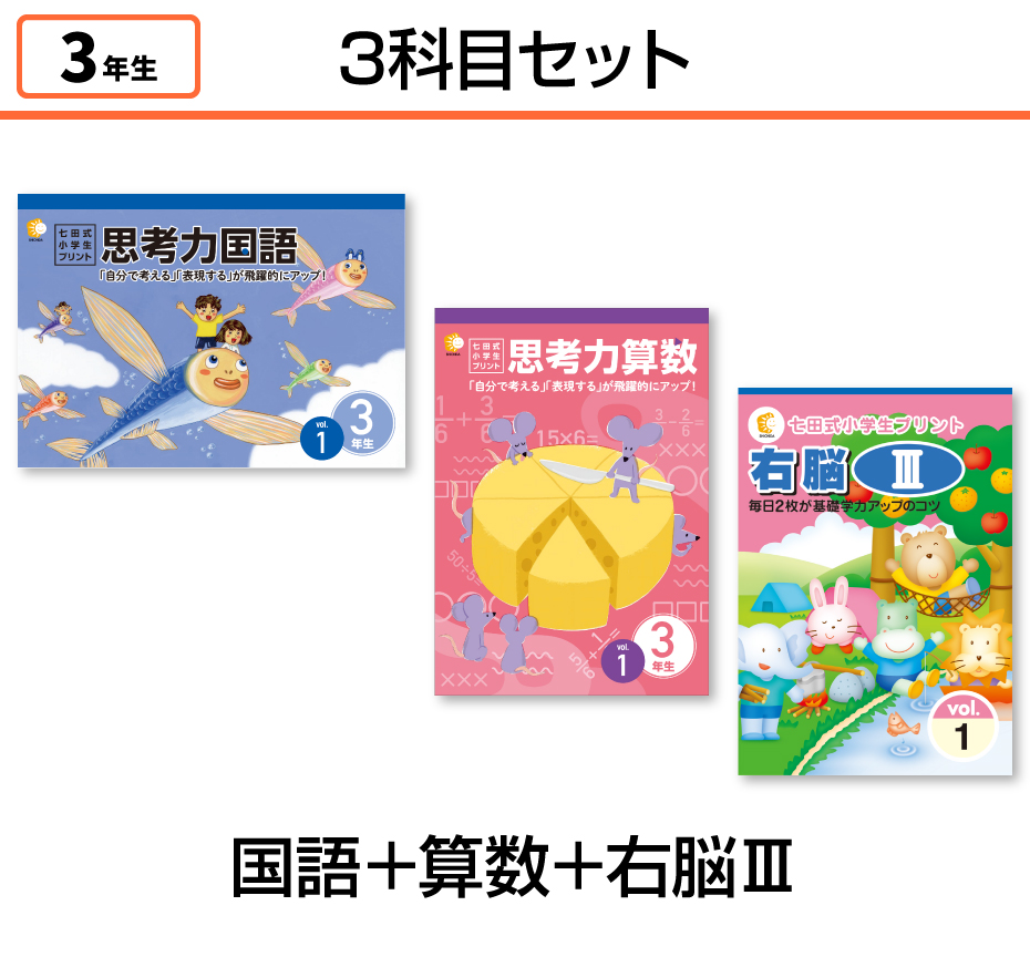 七田式小学生プリント3年生【科目を選ぶ】｜七田式公式通販