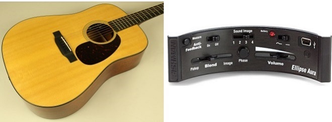 Martin with FISHMAN & HISTORY with L.R.Baggs ピックアップ弾き比べ