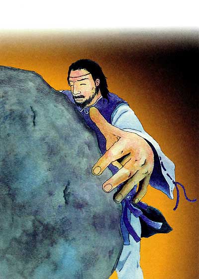 油絵(手力男神…力)