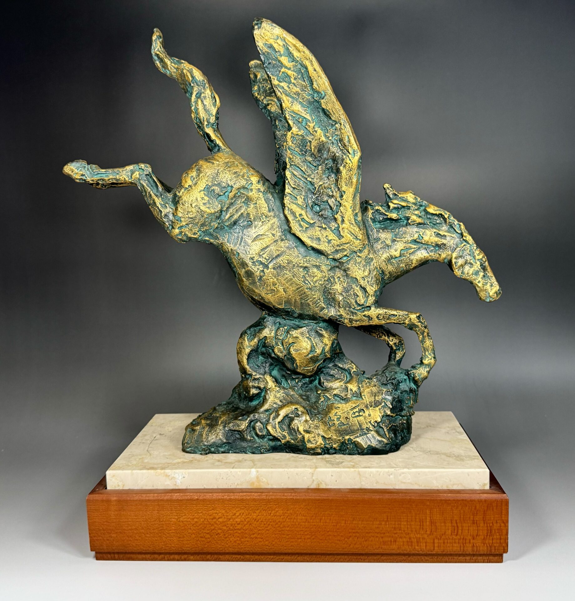 北村西望 彫刻 春駒に題す 春風 ブロンズ像 共箱 | 新栄堂