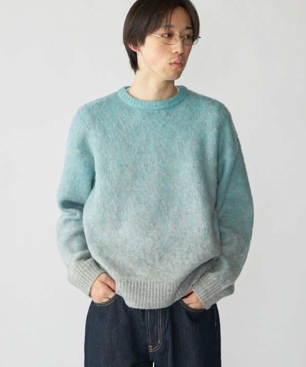 City Ambient Products: グラデーション シャギー クルーネック ニット
