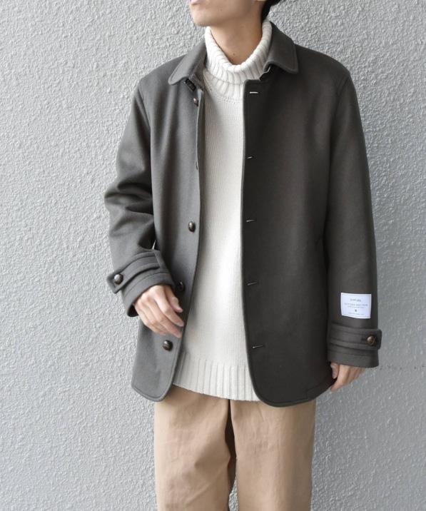 SHIPS any: 撥水 ストレッチ フューチャーメルトン シングル Pコート