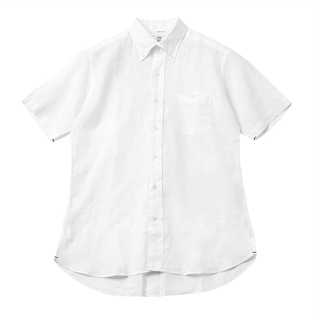 CHOYA URBAN STYLE 白無地 ホワイト リネン 麻100% 半袖 リネン