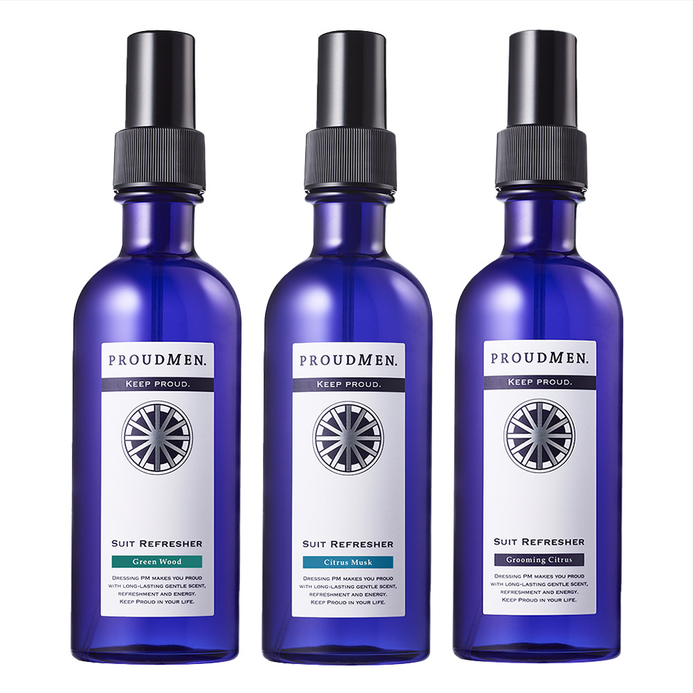 PROUDMENスーツリフレッシャー3種類の香りセット | ワイシャツ