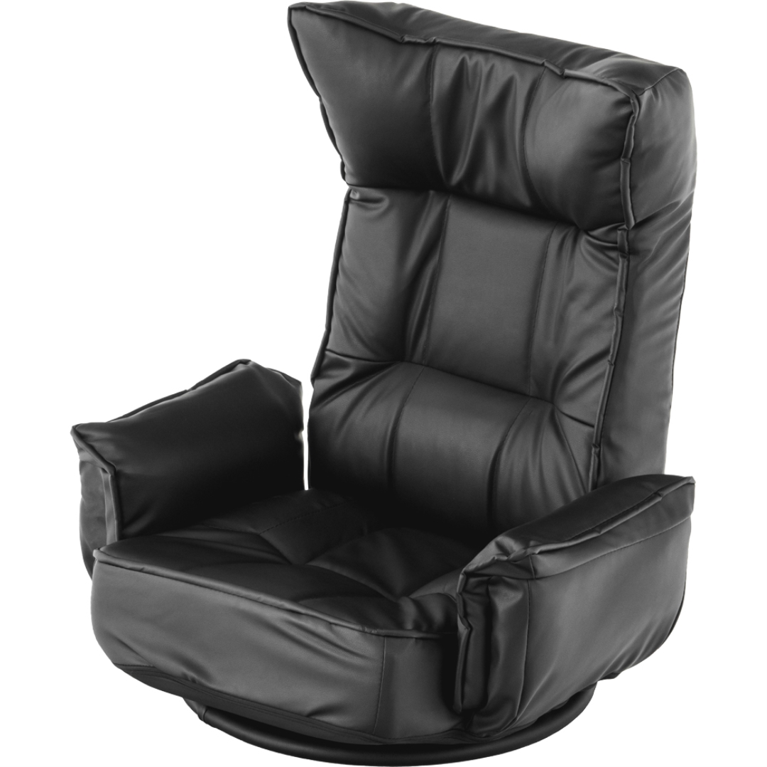 楽々リクライニング 肘付回転座椅子: インテリア・家具・収納