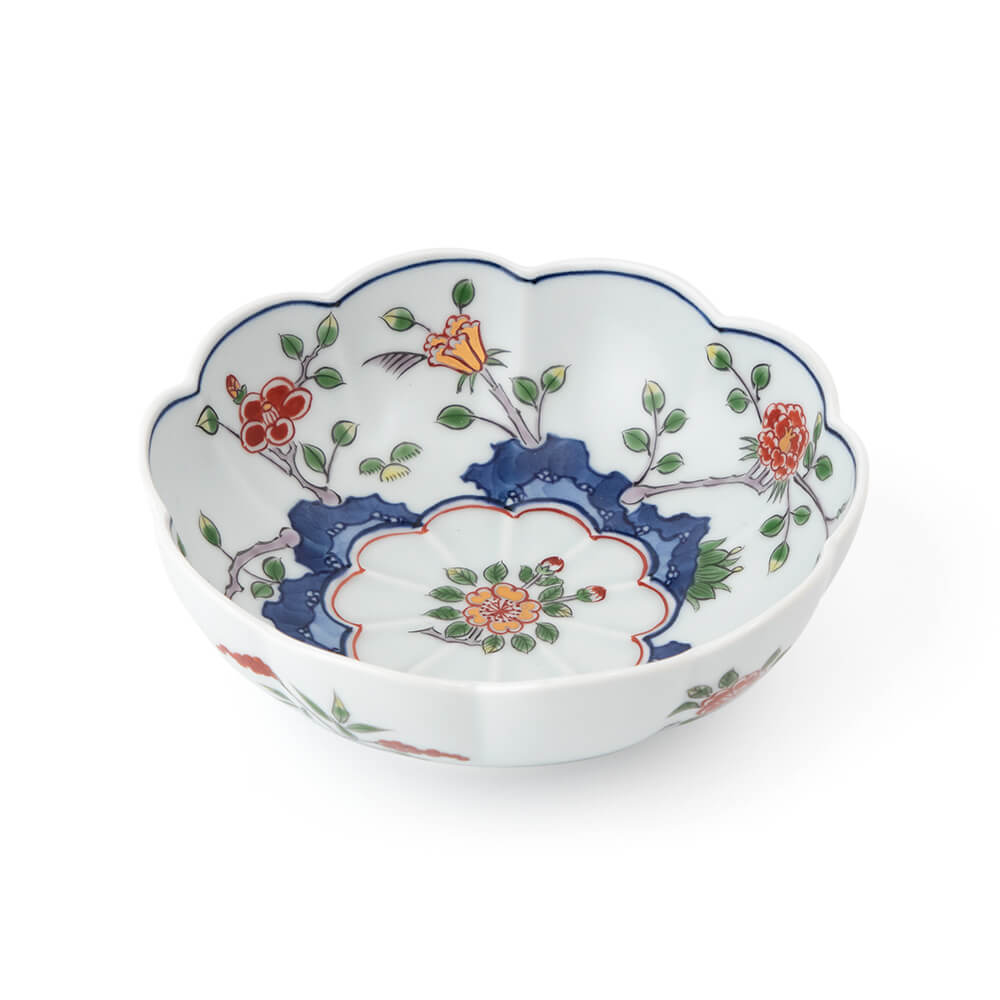 染錦草花文 鉢 ｜ 有田焼の源右衛門窯公式オンラインショップ