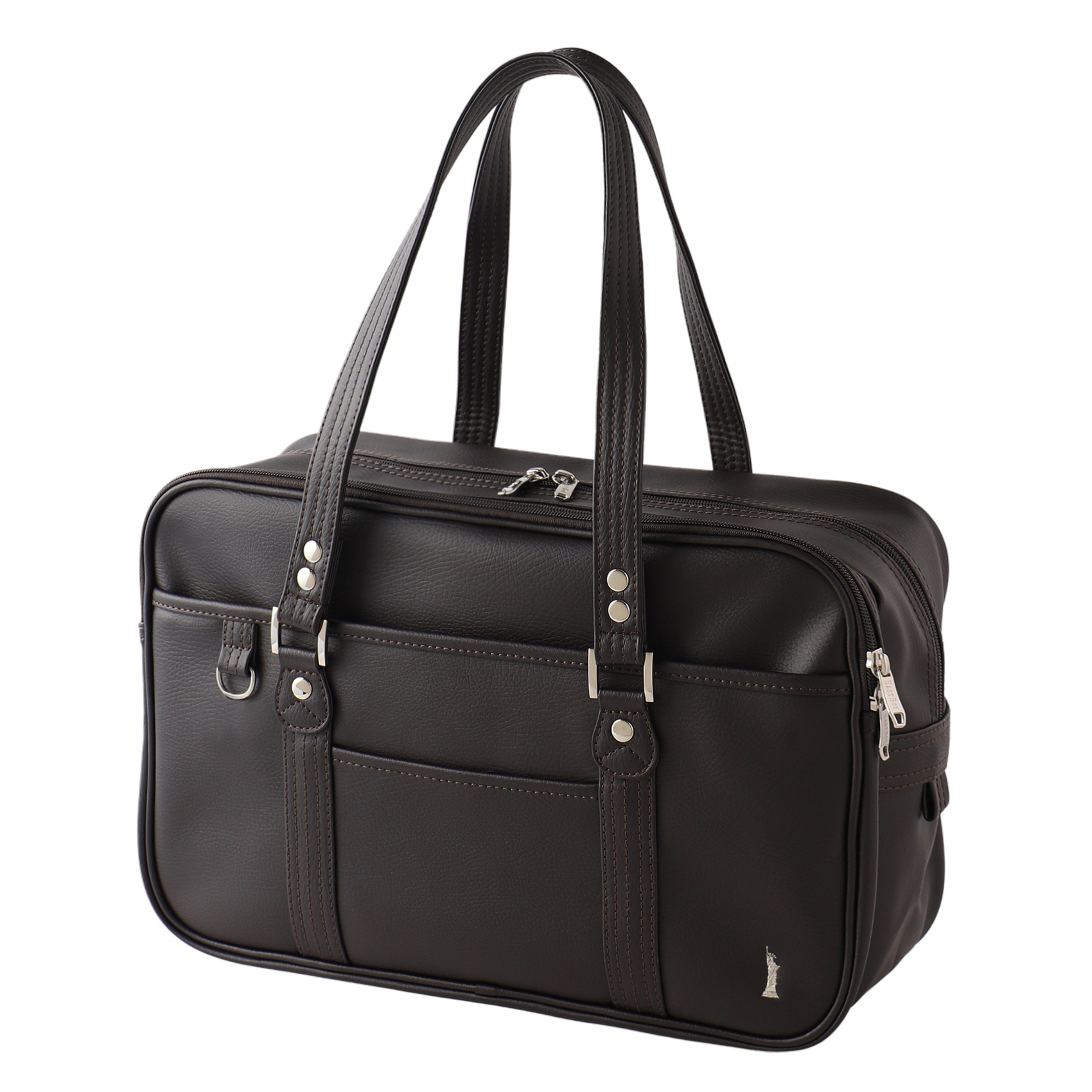 イーストボーイ Venus 合皮バッグ（チョコ×シルバー） 4219009B