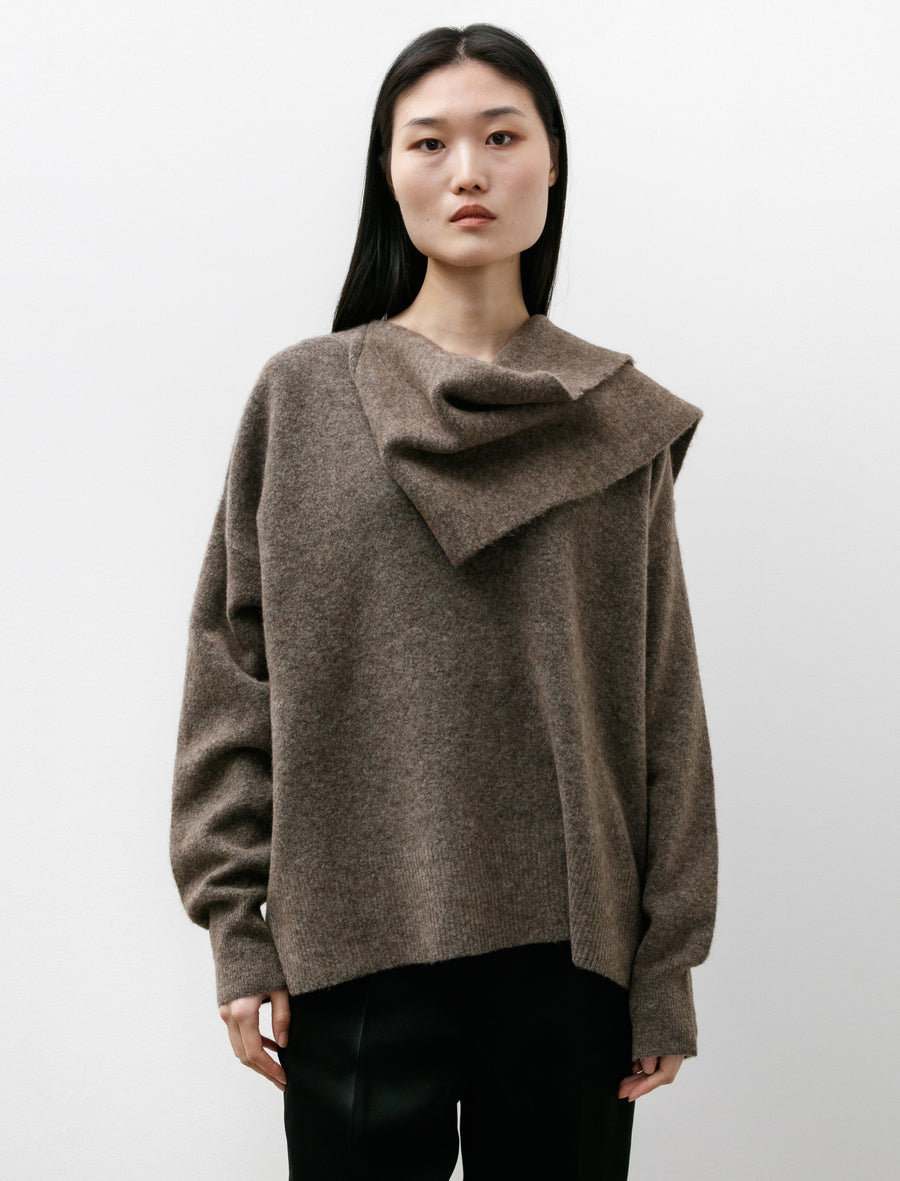 Totême Draped Scarf Knit Truffle – Neighbour