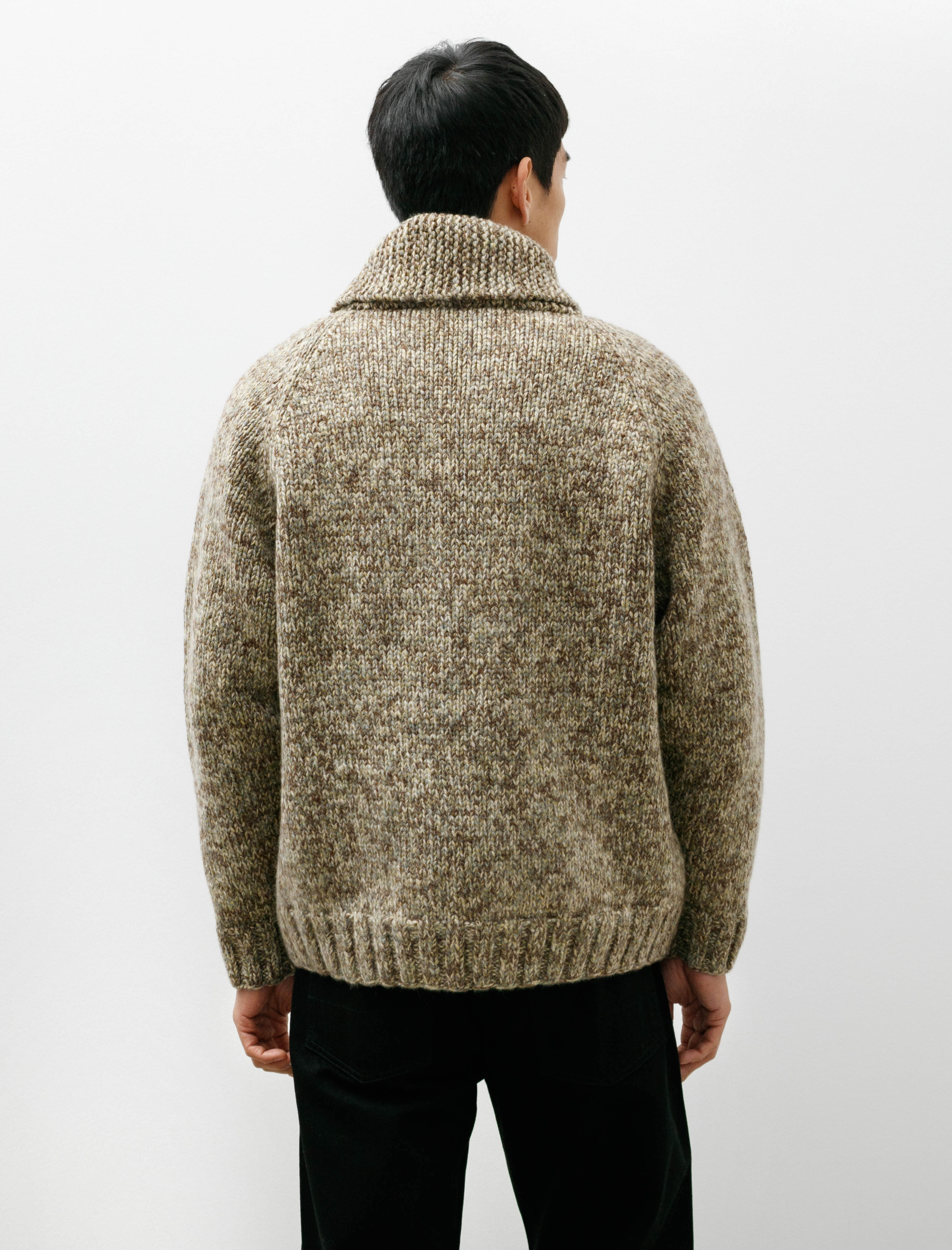 Slopeslow Cowichan Sweater Yak Lamb Multi Ply Hand Knit Sunny