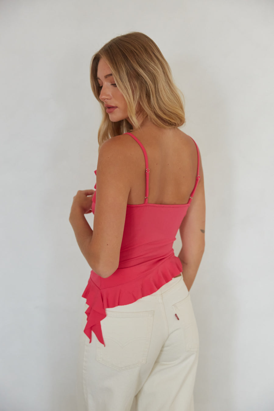 Paige Ruffle Trim Top • Shop American Threads Online Women's Boutique