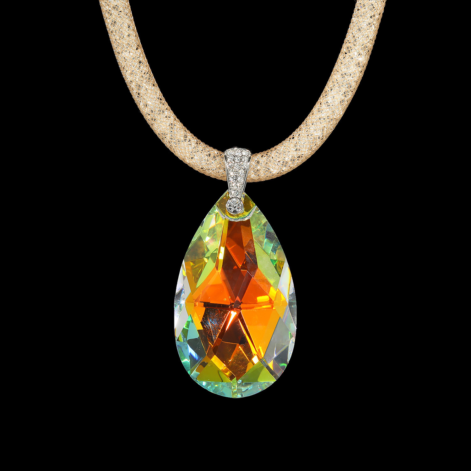 キラキラギフト バイ アビステ クリスタルガラス ドロップシェイプ