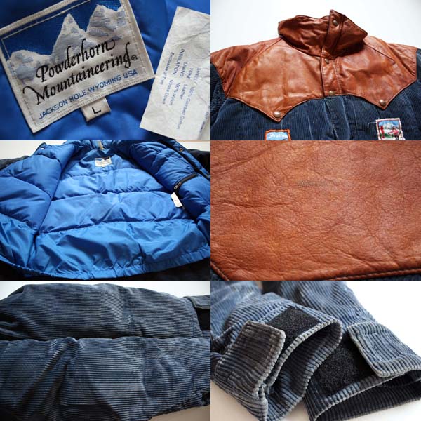 80s Powderhorn Mountaineeringパウダーホーン パッチ付き レザー