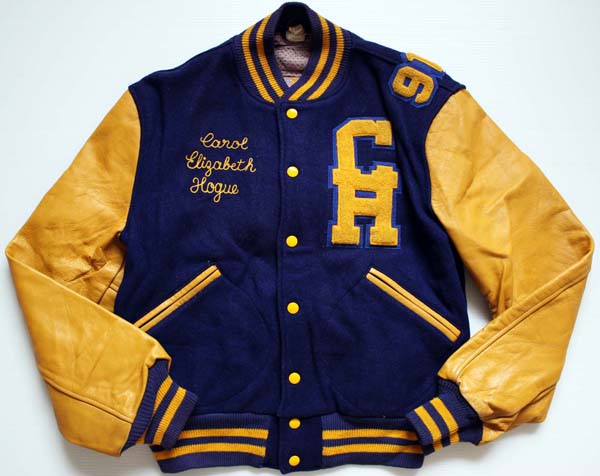 70s USA製 BUTWINバトウィン F-16 チェーン刺繍 メルトン ウール 袖革