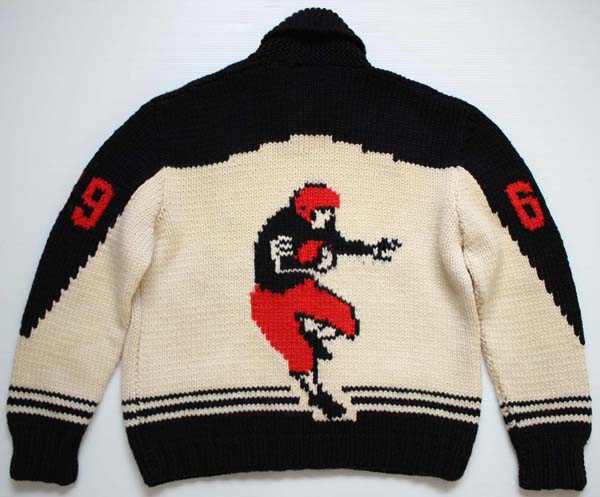 60s アメフト柄 ウール カウチンセーター - Sixpacjoe Web Shop